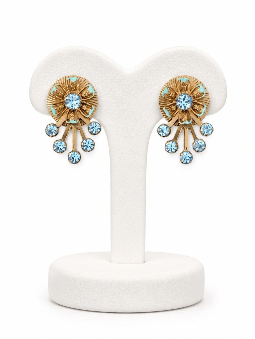 Vintage rhinestone clip on earrings